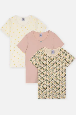 Petit Bateau 3 Tee Shirts MC A0A3R00 - Abbigliamento - Taglia 4A