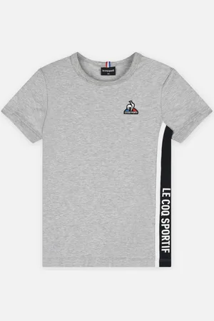 Le Coq Sportif BAT Tee SS N°1 Enfant gris chiné clair - Abbigliamento - Taglia 10A
