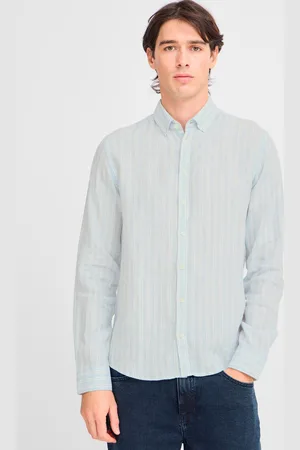 Casual Friday CFDALLAS LS BD striped 100% linen shirt - Abbigliamento - Taglia S