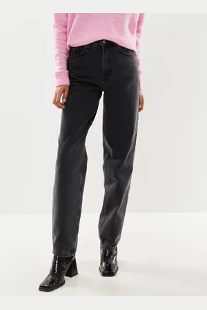 SELECTED Slfkaren Hw Straight Black Wash Jeans - Abbigliamento - Taglia 27 X 32