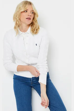 Ralph Lauren Cardigan torsadé en coton à col rond - Abbigliamento - Taglia L