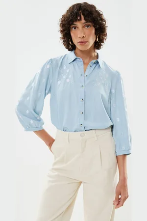 Pieces® PCKARYN 3/4 EMBROIDERY SHIRT - Abbigliamento - Taglia XS