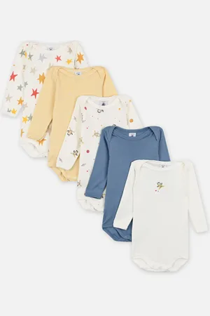 Petit Bateau 5 Bodies US ML A0BGU00 - Abbigliamento - Taglia 12M