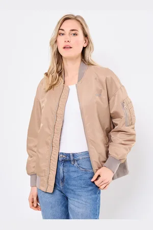 Schott NYC Bomber Femme Long Zippe Cote - Abbigliamento - Taglia XS