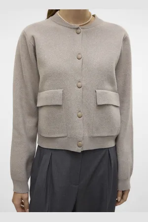 VERO MODA VMAPPLE LS O-NECK BOMBER CARDIGAN GA - Abbigliamento - Taglia L