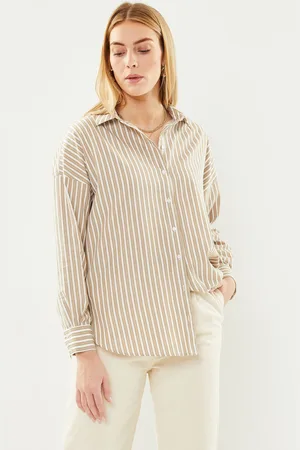 SELECTED Slfemma-Sanni Ls Striped Shirt Noos - Abbigliamento - Taglia 34