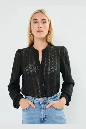 VILA VICHIKKA LACE L/S SHIRT- NOOS - Abbigliamento - Taglia M