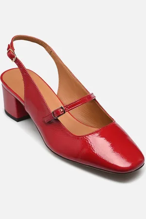 Rivecour Babies n°424 - Cuir vernis - Rouge - Décolleté - Taglia 36