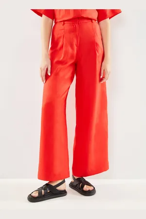 SELECTED Slflyra Hw Wide Linen Pant B - Abbigliamento - Taglia 40