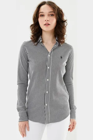Ralph Lauren Chemise Oxford coton piqué rayé - Abbigliamento - Taglia XS