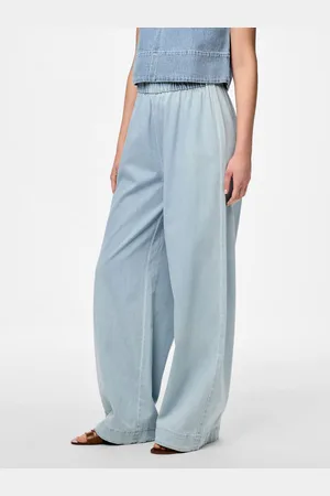 Pieces® PCSMIDI HW WIDE LEG DENIM PANTS MPA - Abbigliamento - Taglia L