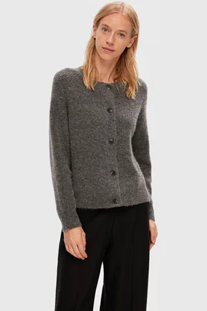 SELECTED Slflulu Ls Knit Short Cardigan B Noos - Abbigliamento - Taglia L