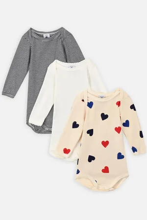 Petit Bateau Bodies Us ML X3 - Abbigliamento - Taglia 6M