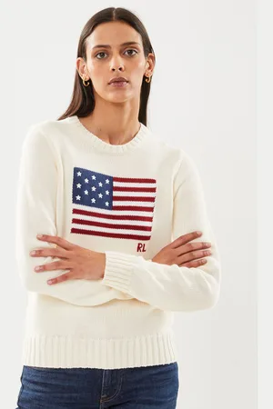 Ralph Lauren Pull drapeau à col rond en coton - Abbigliamento - Taglia L