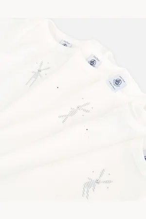 Petit Bateau Lot de 5 Bodies Naissance Manches Longues en Coton Bio - Bébé - Abbigliamento - Taglia 0M