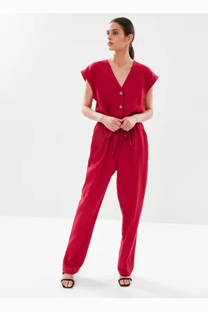 Pieces® Pcmuna Ss V-Neck Jumpsuit Kac Fc - Abbigliamento - Taglia XS