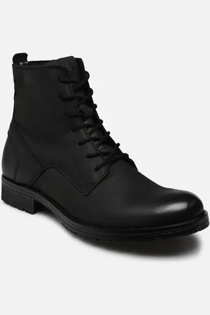 JACK & JONES JFWORCA LEATHER ANTHRACITE - Stivaletti e tronchetti - Taglia 45