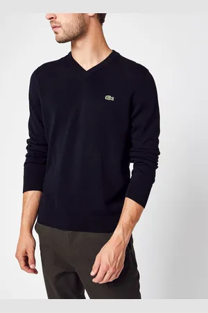 Lacoste Pull Col V En Coton Biologique Uni Croco - Abbigliamento - Taglia XS