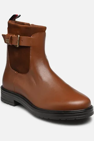 Tommy Hilfiger BELT BOOTIE MATERIAL MIX - Stivaletti e tronchetti - Taglia 36