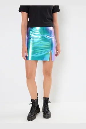 Noisy May NMCLARA PAUL PU HW SLIT SKIRT WVN - Abbigliamento - Taglia M
