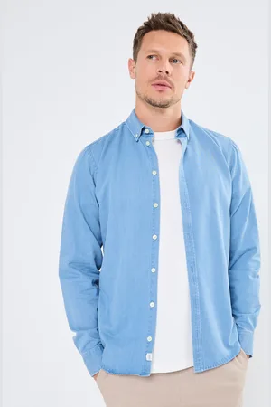 Casual Friday CFAnton BD LS denim chambray shirt Noos - Abbigliamento - Taglia S