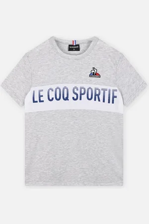 Le Coq Sportif BAT Tee SS N°3 Enfant gris chiné clair/n - Abbigliamento - Taglia 10A