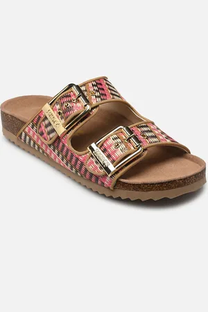 Colors of California Two buckle sandal in rafia - Sandali e scarpe aperte - Taglia 37