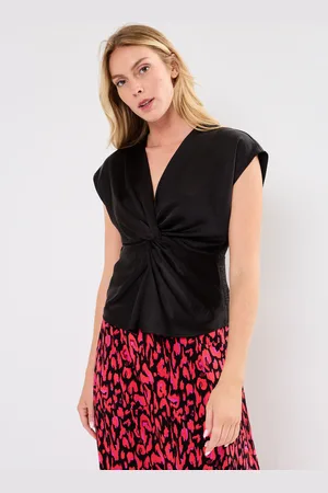 VERO MODA VMOLIVE S/S KNOT TOP WVN BTQ GA - Abbigliamento - Taglia XS