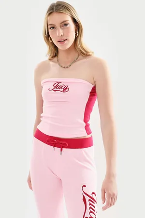 Juicy Couture Babbey Retro Babey Towelling Bandeau Top - Abbigliamento - Taglia L