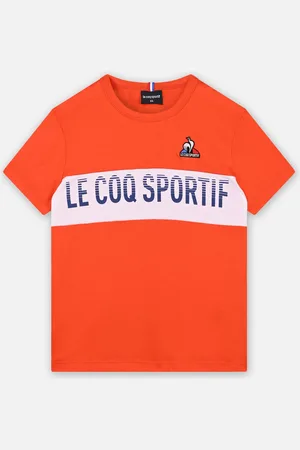Le Coq Sportif BAT Tee SS N°1 Enfant orange/new opt.whi - Abbigliamento - Taglia 10A