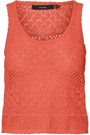 VERO MODA VMAMALFI SHINE SL U-NECK SHORT PULL. FR - Abbigliamento - Taglia L