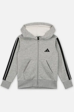 adidas J 3S FL FZ HD - Abbigliamento - Taglia 7 - 8A