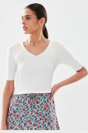 Numph NUAYELET SS PULLOVER CROPPED - Abbigliamento - Taglia L