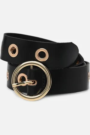 Pieces® Nalla Eyelet Leather Jeans Belt Fc - Cinture - Taglia 80