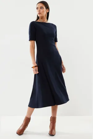 Ralph Lauren Robe mi-longue en coton stretch - Abbigliamento - Taglia L