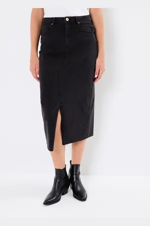 Pieces® Pcjessie Hw Denim Midi Skirt Noos Exp - Abbigliamento - Taglia XS