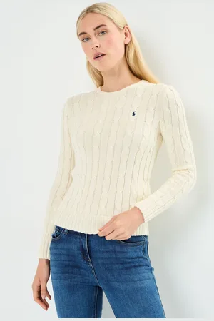 Ralph Lauren Pull torsadé à col rond en coton - Abbigliamento - Taglia L