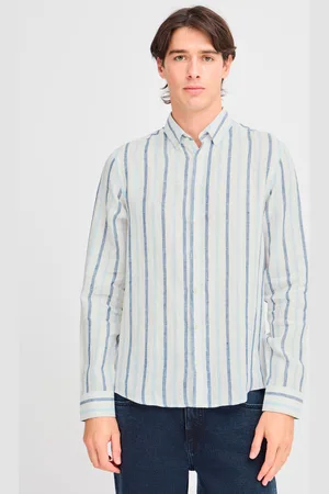 Casual Friday CFDYLAN LS BD striped linen shirt - Abbigliamento - Taglia S