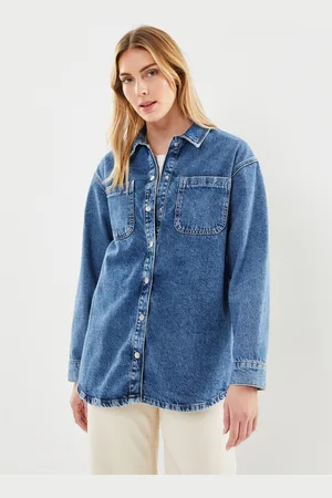 Noisy May Nmalva L/S Denim Shacket Az351Mb Noos - Abbigliamento - Taglia XS