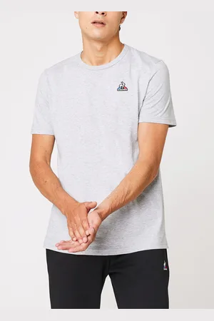 Le Coq Sportif ESS Tee Ss N°3 M Gris Chiné Clair - Abbigliamento - Taglia S