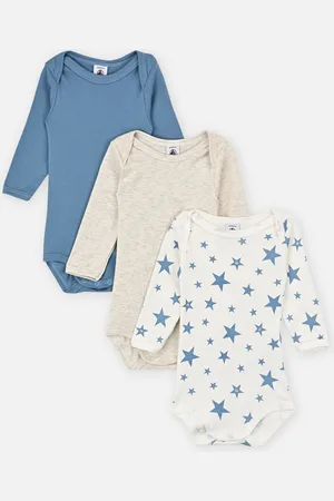 Petit Bateau 3 Bodies Us ML A0CCT00 - Abbigliamento - Taglia 12M