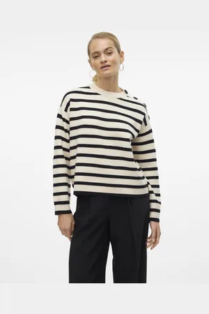 VERO MODA VMSABA LS O-NECK BUTTON PULLOVER GA NOOS - Abbigliamento - Taglia XS