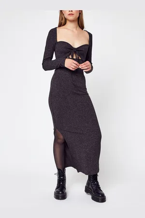 NA-KD Tie Neck Long Sleeve Dress - Abbigliamento - Taglia L