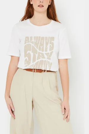 B YOUNG Bysafa Text Tshirt - Abbigliamento - Taglia XS