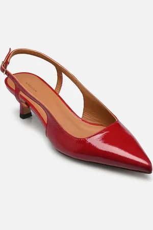 Rivecour Slingback n°412 - Cuir vernis - Rouge - Décolleté - Taglia 36
