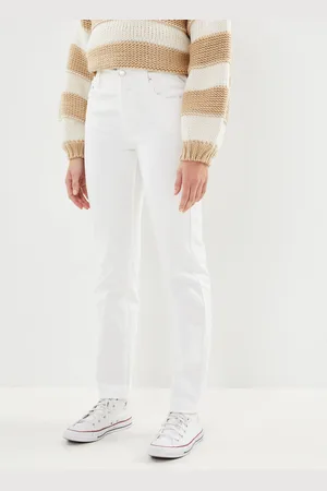 Replay MAIJKE jean coupe droit blanc - Abbigliamento - Taglia 26 X 28