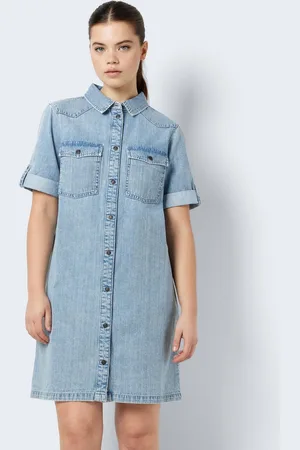 Noisy May Nmnew Signe S/S Denim Dress Wg003Lb Noos - Abbigliamento - Taglia XS