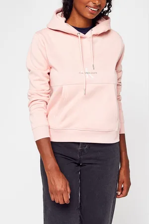 Calvin Klein Monogram Logo Hoodie Femme - Abbigliamento - Taglia XS