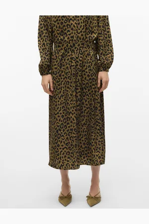 VERO MODA VMAMELA MW 7/8 SKIRT WVN LCS GA - Abbigliamento - Taglia L