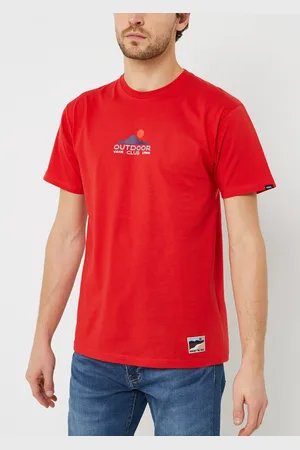 Vans Outdoor Club Ss Tee Dkred - Abbigliamento - Taglia L